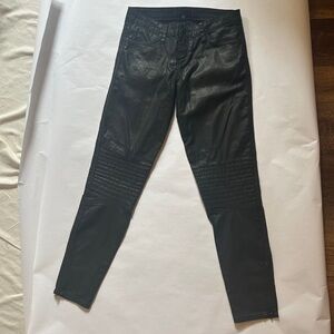 Sanctuary 98% Cotton Coated Moto Skinny Black Pants/Jeans Women's Size 26